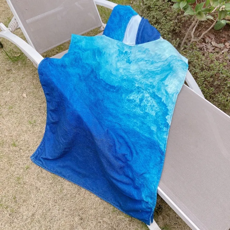 Adult Hooded Bath Towel Fine Fiber Beach Quick Dry Bathrobe, Size: 110x75cm(Dark Color Leaf)