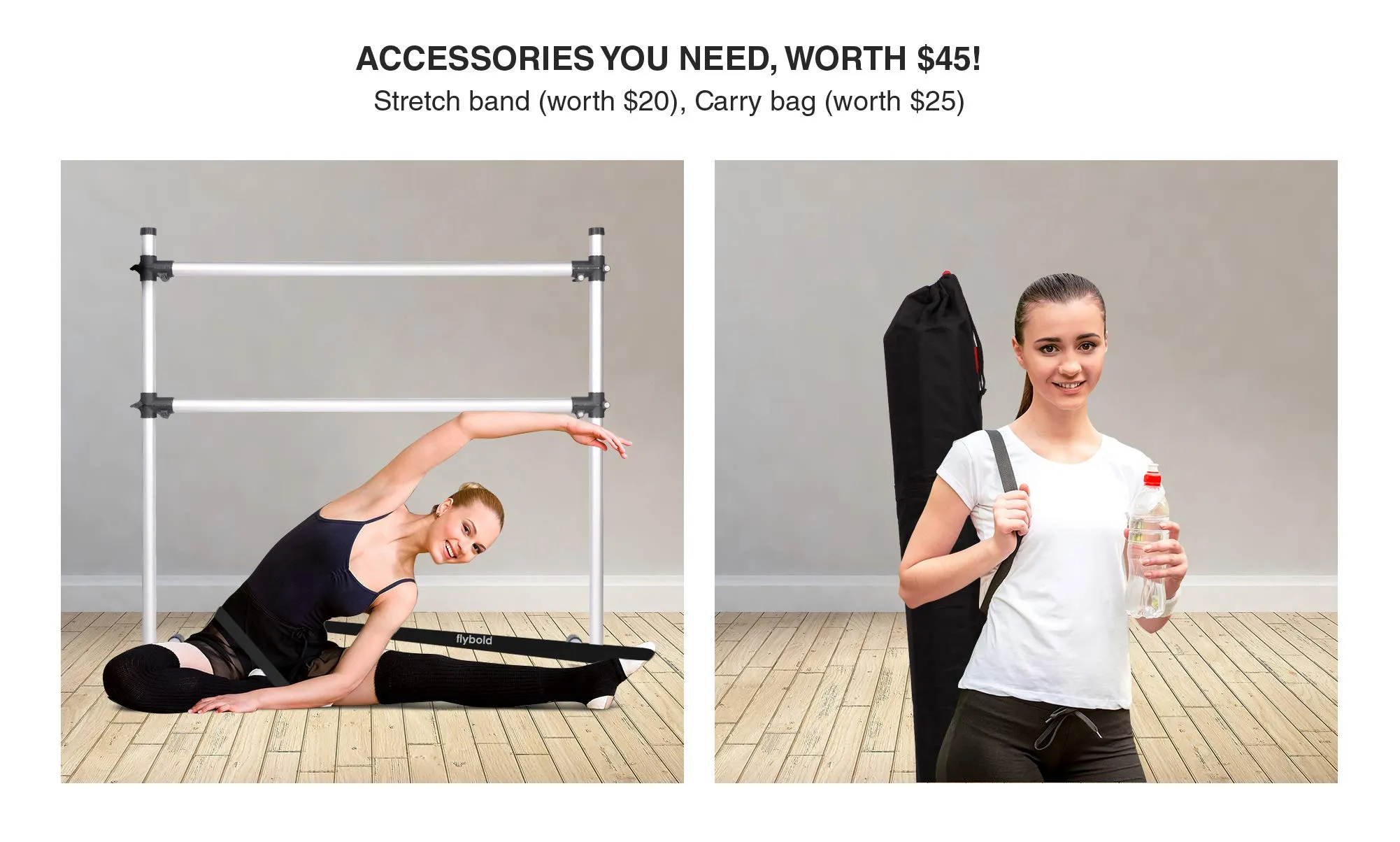 Ballet Barre Portable For Home Kids Ballet Bar Unique Anti Slip Feature Includes Stretch