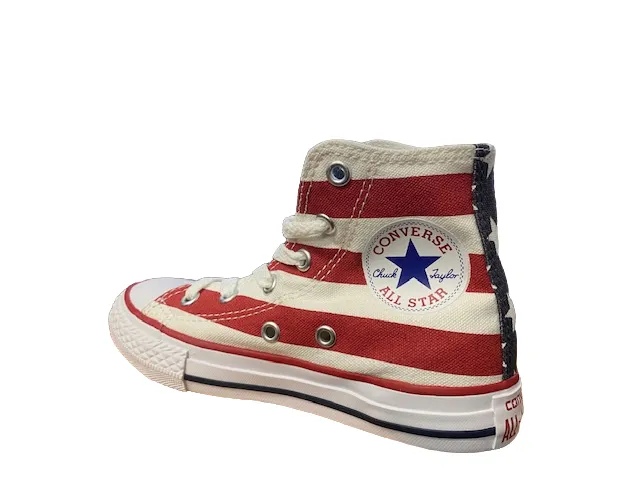 Converse Youth All Star HI 3J254 stars & bars sneakers alta con bandiera