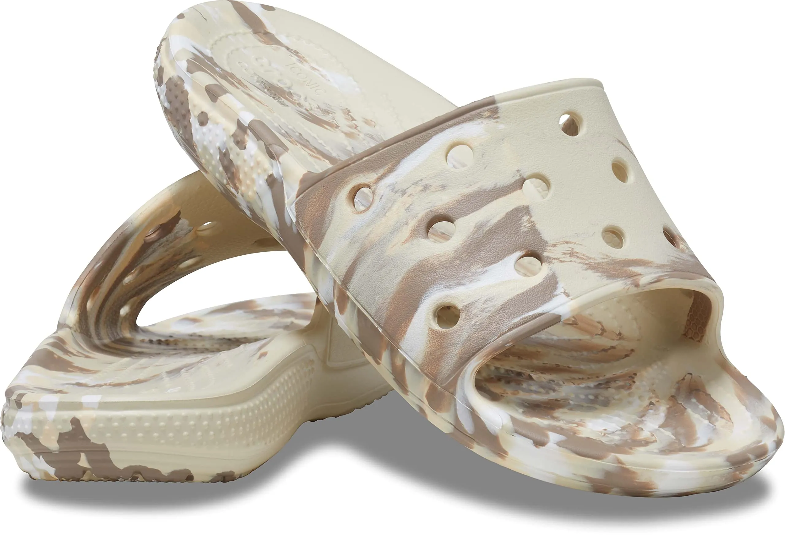 Crocs Unisex Adult Bone/Multi Classic Slide 206879-2Y3 M8W10