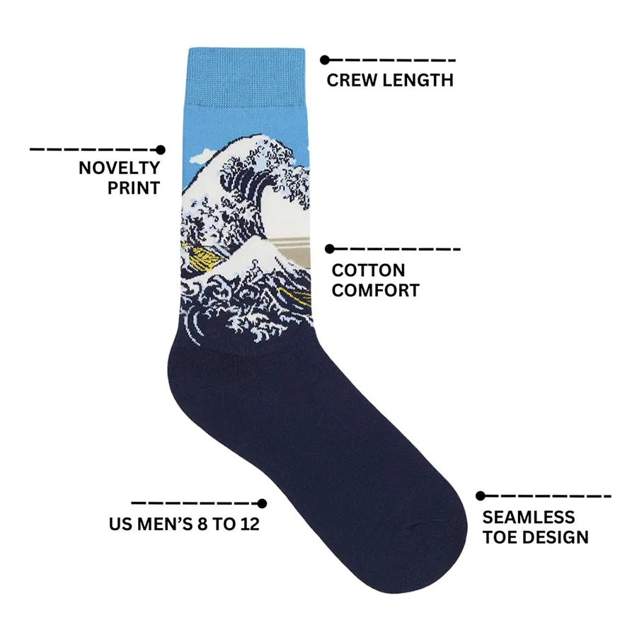 Jagged Printed Crew Length Socks