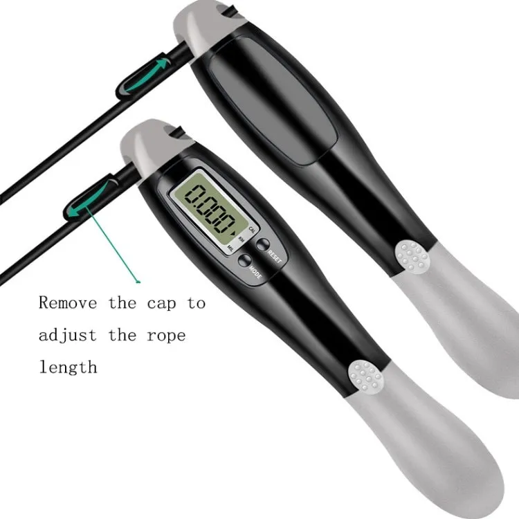 Sport Electronic Counting Wire Skipping Rope, Style: Cordless Ball Wired Wire Rope (Gray)