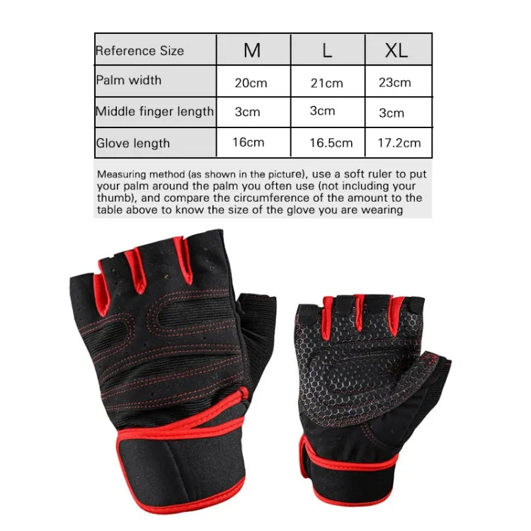 ST-2120 Gym Exercise Equipment Anti-Slip Gloves, Size: XL(Red)