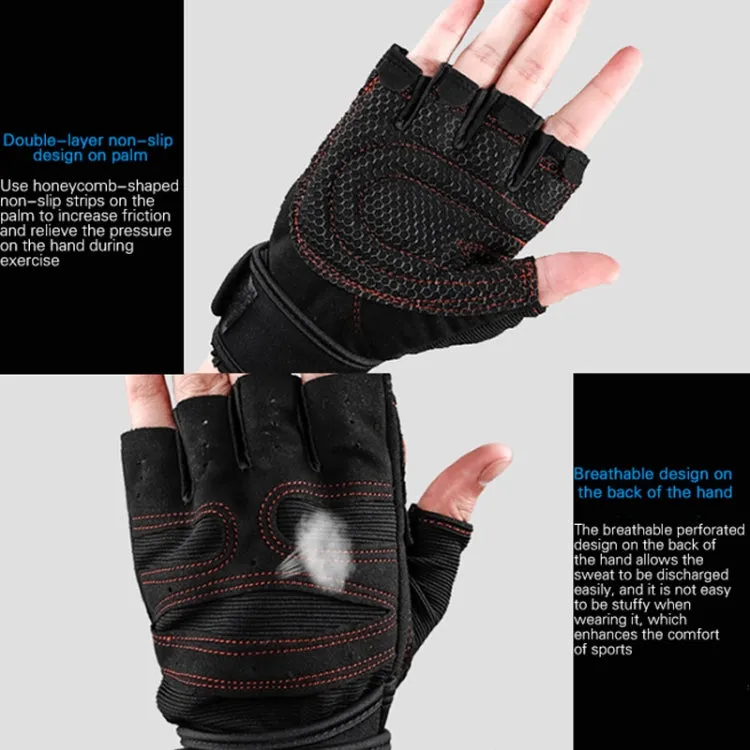ST-2120 Gym Exercise Equipment Anti-Slip Gloves, Size: XL(Red)